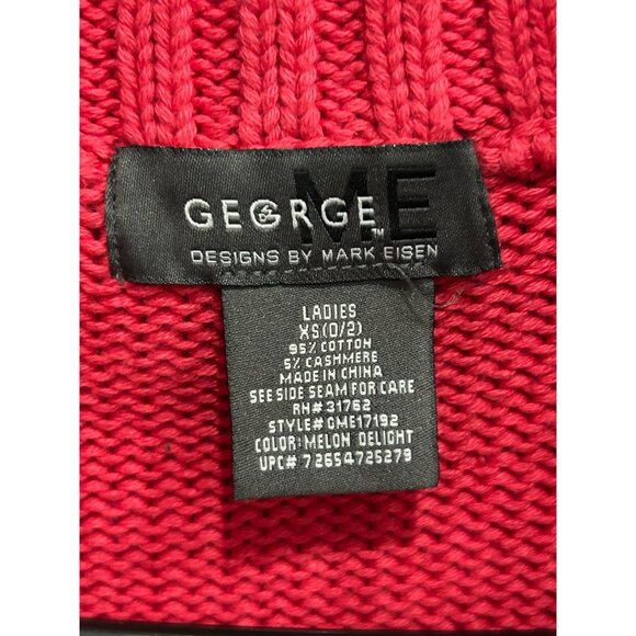 George NWT Ladies Melon Delight Shawl Collar Knit Cardigan With Buttons Sz XS - Picture 6 of 10